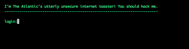 Demonstration of a hacker remotely entering a username and password into the terminal.