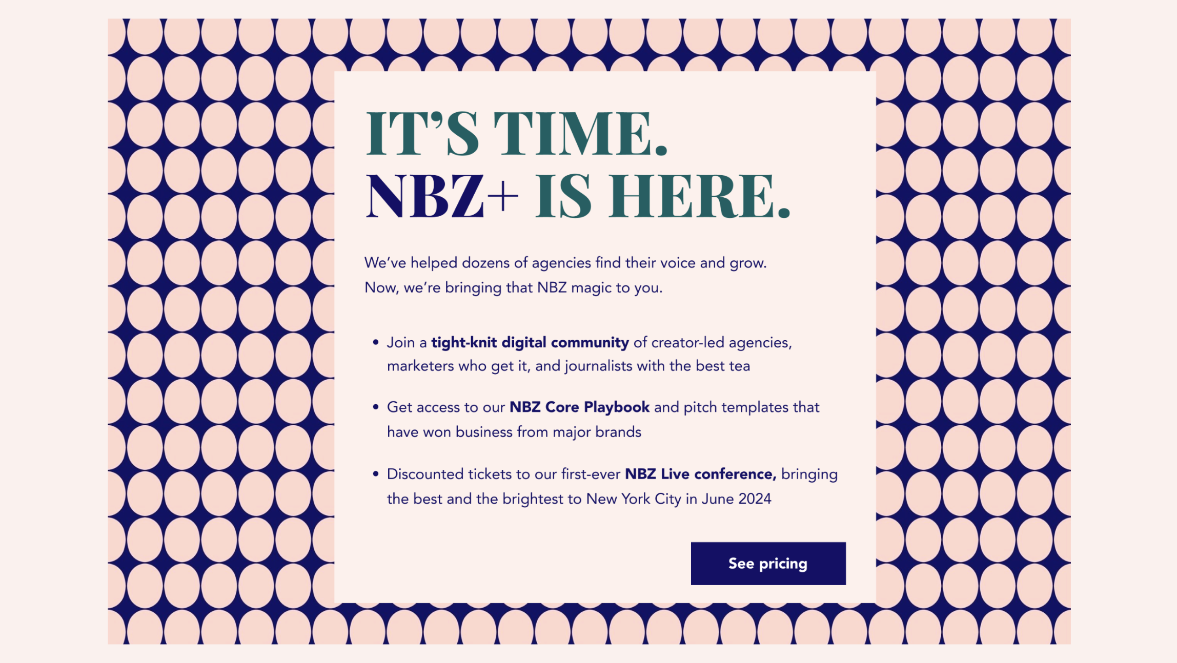 A slide showing a mock-up of a NBZ membership sign-up page.